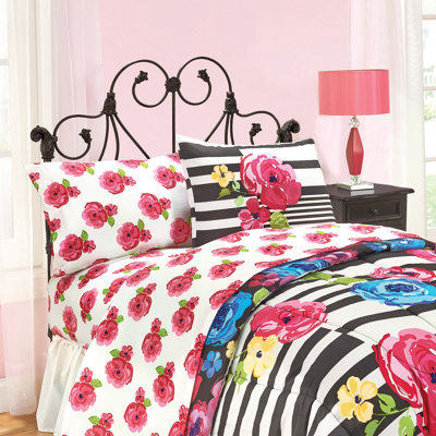 Just For Kids Greenguard Gold Certified Plants & Flowers Floral Polyester Toddler Sheet Set