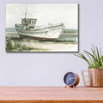 «Abandonné, bateau de pêche 1» par Ethan Harper, art mural en verre acrylique
