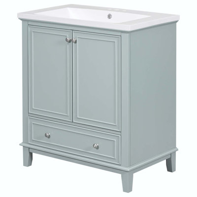 Darlys 30'' Single Bathroom Vanity with Ceramic Top