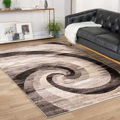 Tapis ivoire / brun Haslam