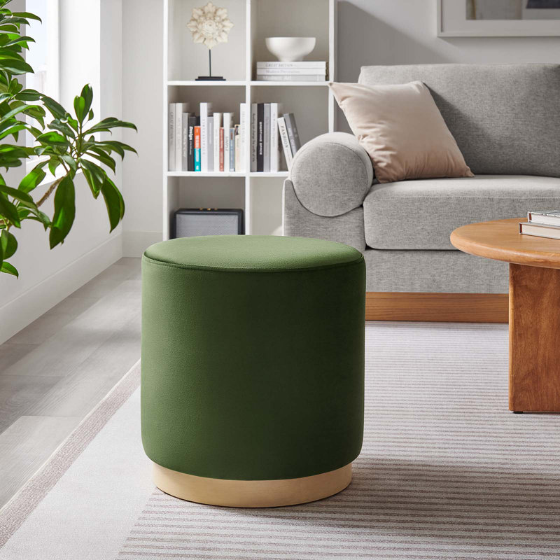 Modway Tilden Upholstered Ottoman, Moss Green Velvet