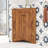 Wood Corner Bathroom Storage Cabinet with Adjustable Shelves, Triangle Design for Small Spaces-1471226449
