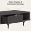Table basse avec rangement en bois massif Remy