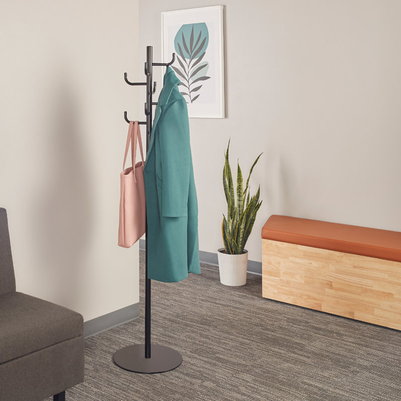 Marvine Steel Freestanding 8 - Hook Coat Rack