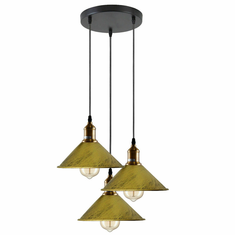 Remi 3 - Light Cluster Pendant, Brushed Brass
