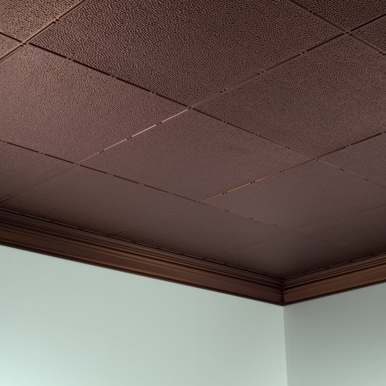 24.375'' L x 48.375'' W Textured Vinyl Glue Up Ceiling Tile