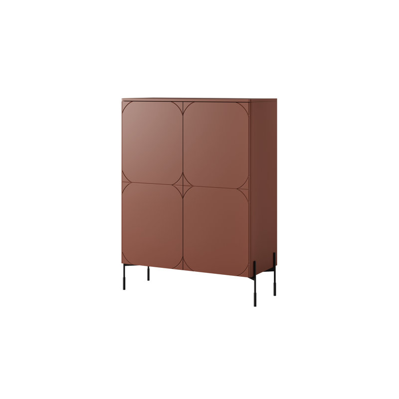 Asoni 2 Door Manufactured Wood Wardrobe, Burgundy