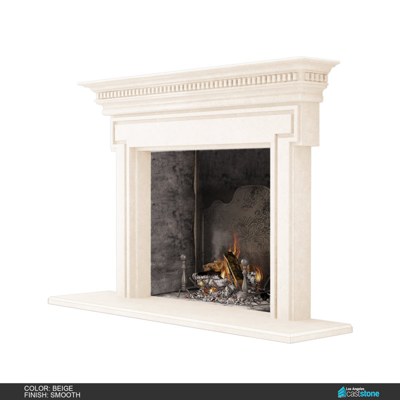 Saint Denis Fireplace Surround, Smooth Beige