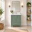 Ensemble de meuble-lavabo autoportant 30 po Anvay en vert forêt avec comptoir en quartz de Carrare-1342386987-1467094318