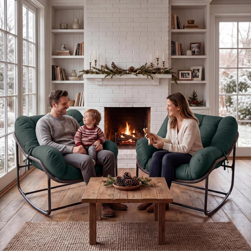 Chaise berçante d'extérieur surdimensionnée Papasan