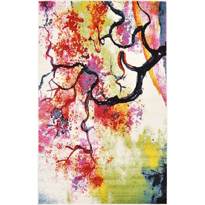 Tanguay Abstract Indoor Rug, Rectangle 6' x 9'