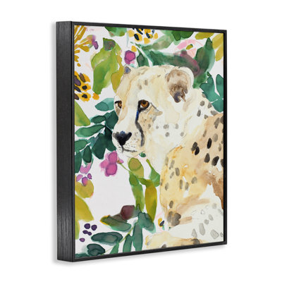 Garden Plants Leopard Framed Giclee, design by Lanie Loreth