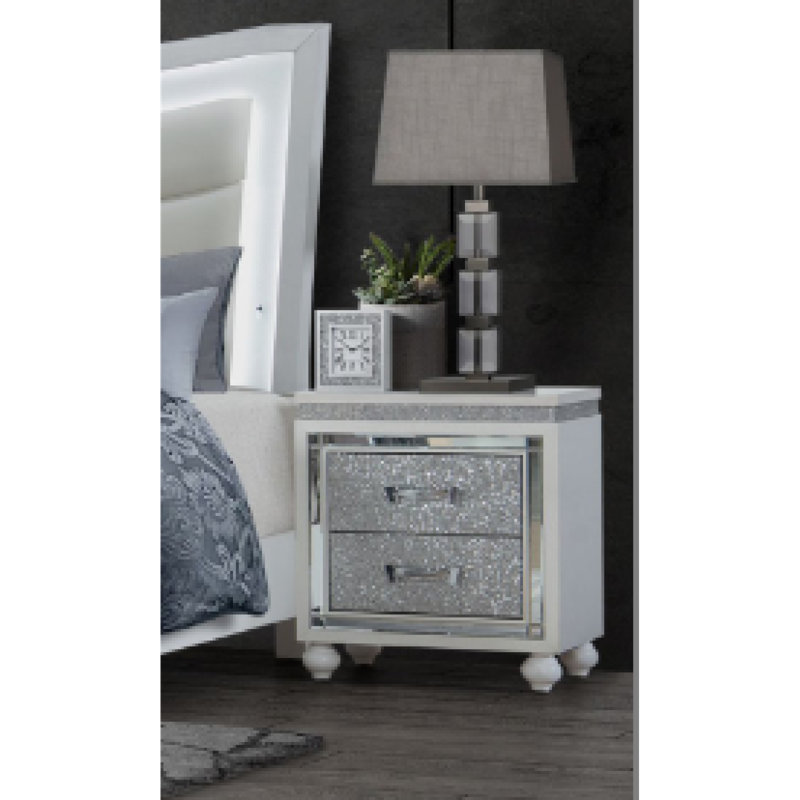 Table de chevet blanche Maloise