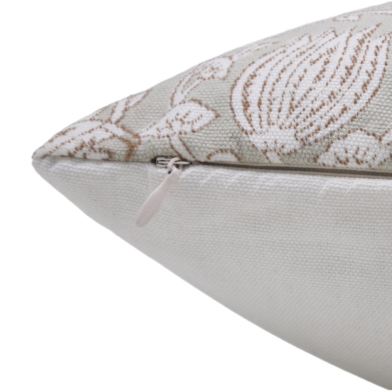 Housse de coussin en coton Artisan Block Print - 6 Kamal, H 20 po x l 20 po