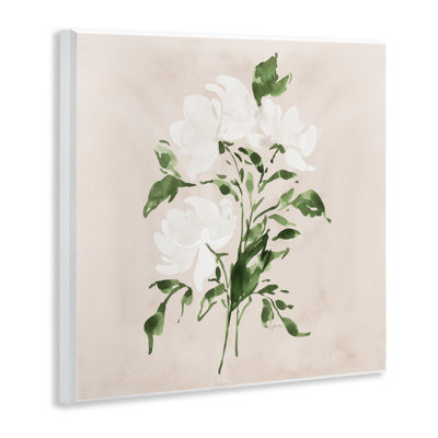 Plaque murale «White on Tan Blossom» par Lucille Price