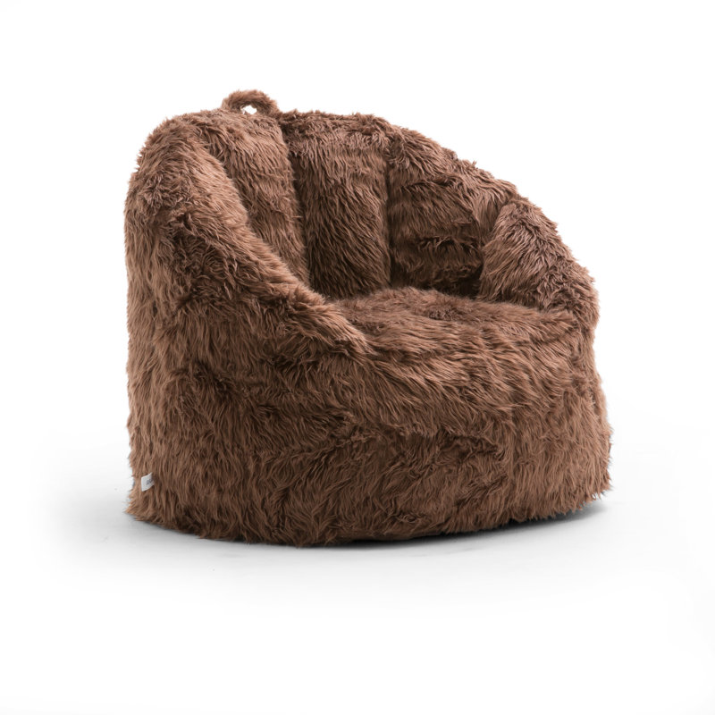 Standard Bean Bag Chair, Brown 100% Polyester, Milano