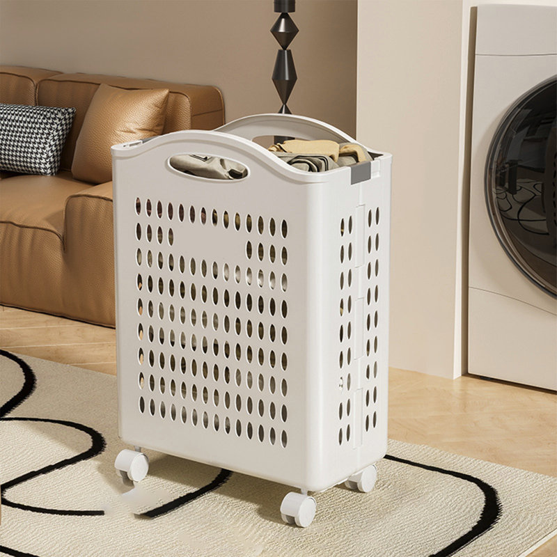 Foldable Laundry Baskets Multi Functional Portable Dirty Clothes Hamper With Wheels Organization Toy Storage Basket With Handle
