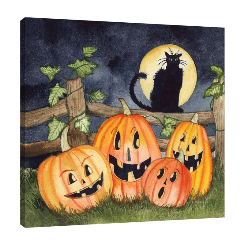 «Haunting Halloween Night I No Border», toile tendue par Kathleen Parr Mckenna, H 48 po x l 48 po x P 1,5 po