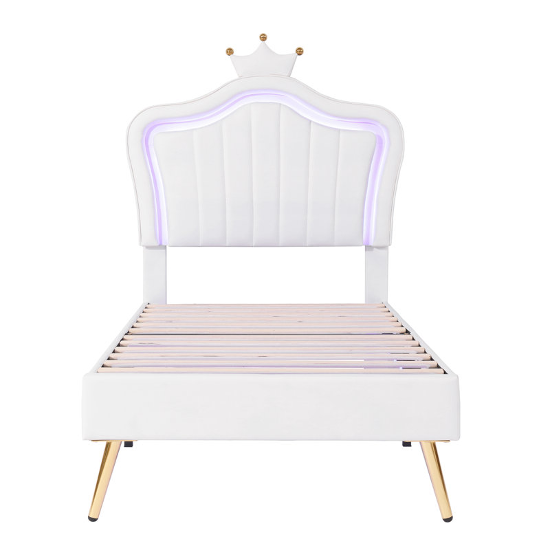 Jaran Upholstered Bed, 140 x 200cm, White