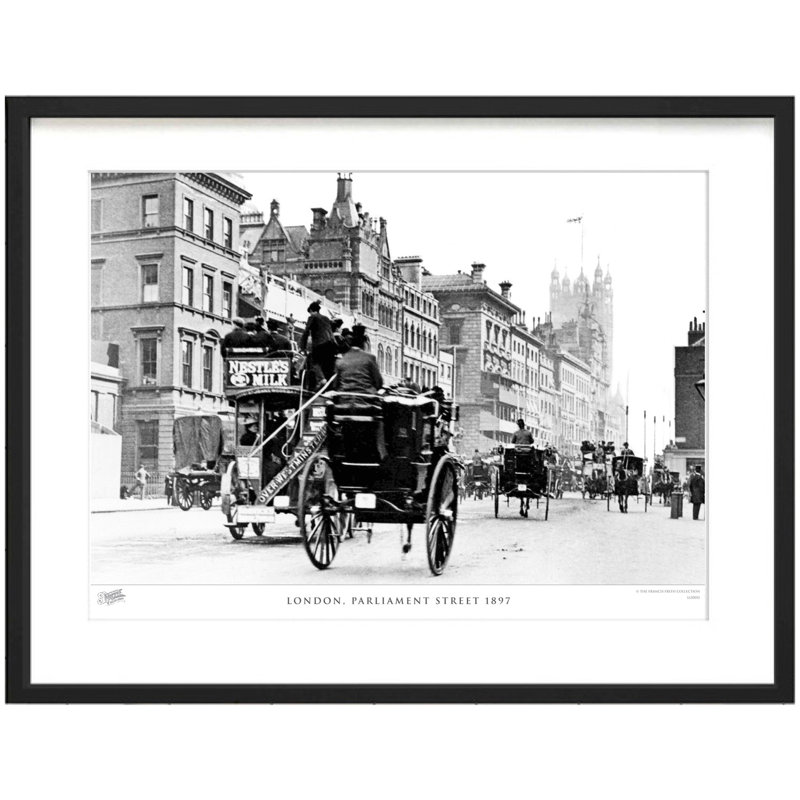London, Parliament Street 1897 by Francis Frith - Single Picture Frame Print, 45cm H x 60cm W x 2.3cm D