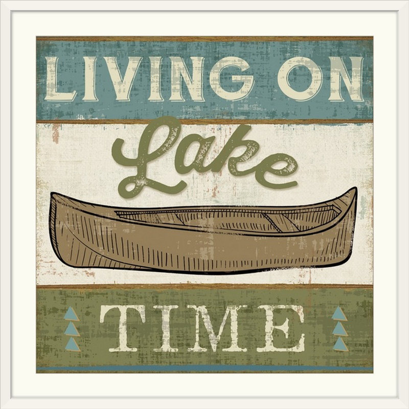 "par the lake ii, impression, H 35 po x l 35 po x P 1,5 po, Toile