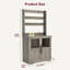 Armoire de cuisine à 3 niveaux avec station de charge et rangement, armoire à café avec support à micro-ondes Farmhouse-1627366467