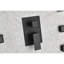 Système de douche avec 6 jets pour le corps et douche à main portative, fixé au mur, à alignement noir mat