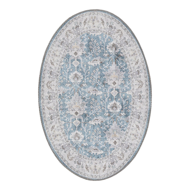 Bungalow Rose Dinah Timeless Rug, Ovale 2 pi x 3 pi 1 po