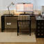 Bureau en L noir en bois massif-1760260078