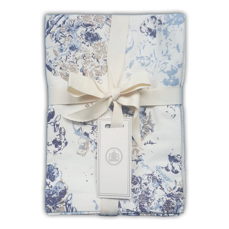 Bonnefoy Cotton Waffle Kitchen Towel, Blue