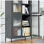 Armoire de rangement classique en métal avec 4 portes en verre et 4 tablettes-1992963784