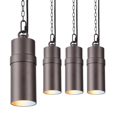 4.5W 12V Outdoor Pendant Light, 7.63Inch Low Voltage Hanging Tree Lights, 2700K, Brass Bronze