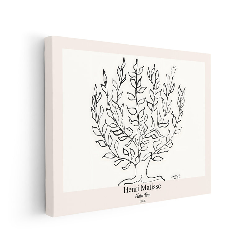 Henri Matisse - Arbre ordinaire, H 11 po x l 14 po, Canevas, Sans cadre