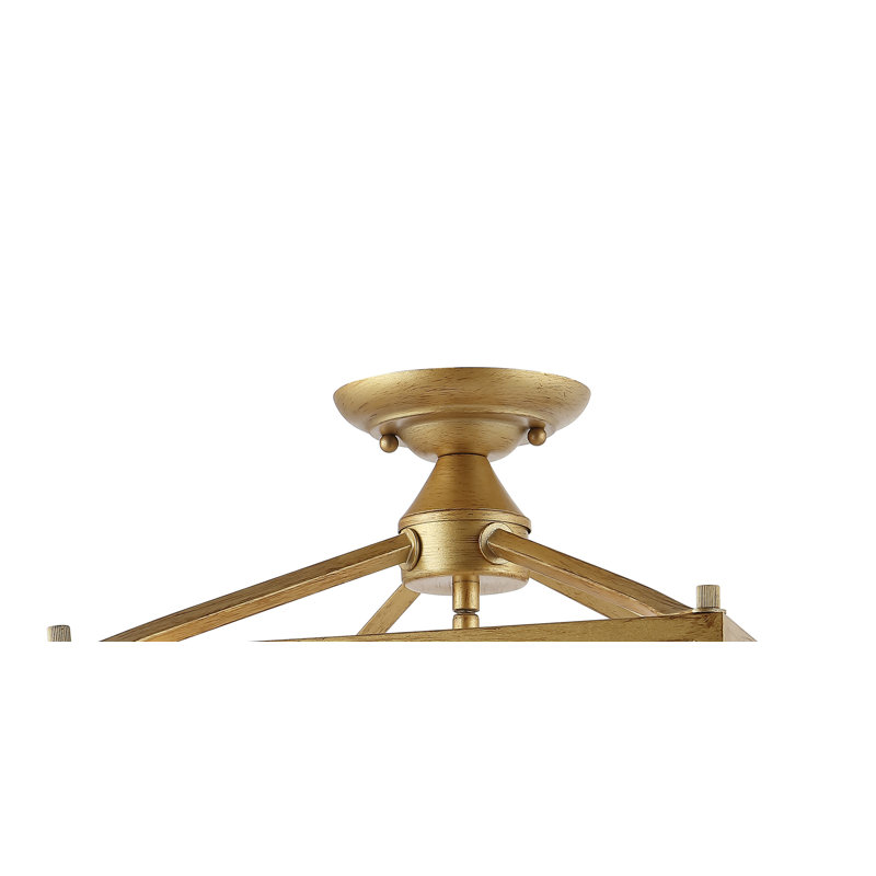 Plafonnier encastré 4 lumières Hubbardton, Laiton doré