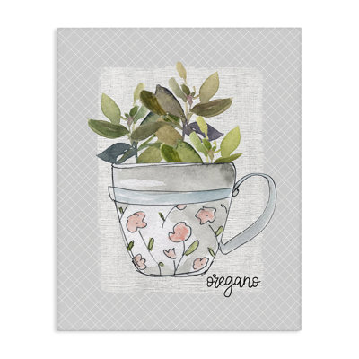 Oregano Herb Mug Canvas, design by Livi Finn