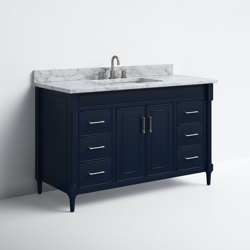 Selene 49'' Navy Blue Freestanding Single Bathroom Vanity