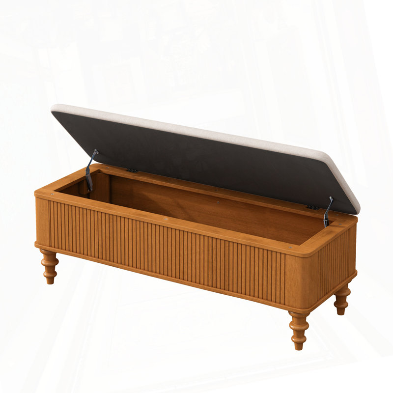 Banc de rangement multifonctionnel 50,8 po, Naturel