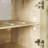 Silva 36" Bathroom Vanity With Integrated Sink, Reeded Glass Door & Open Shelves, Natural Wood Finish On Particle Board, Olive Green Cabinets-1089078607