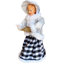 15-18" Black and White Plaid Carolers, Set of 4