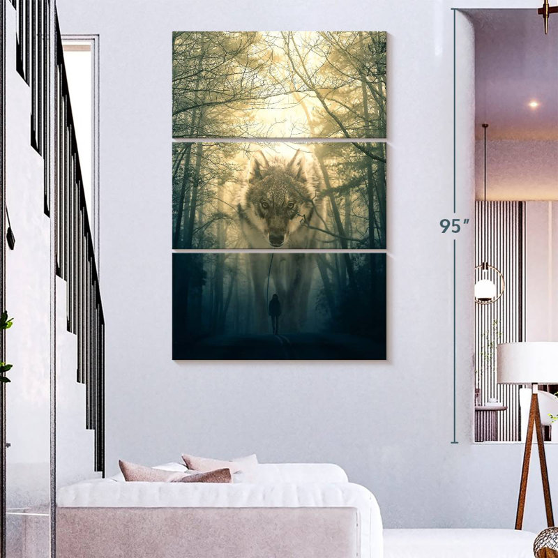 Brampt Wolf Walking, 32" H x 20" W
