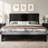  Adainville 48.4" Full Size Solid Wood Bed Frame With Panel Headboard,Black-284166720-284166723