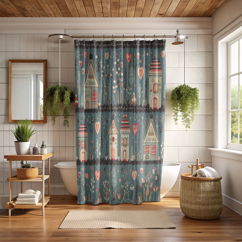 Rideau de douche Boho Loft - Premium, H 74 po x l 71 po