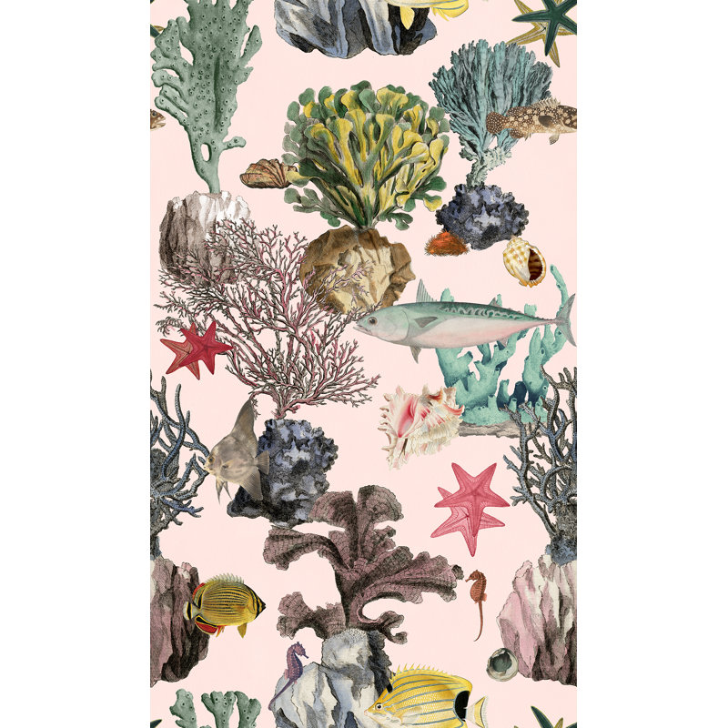 Yuki Osada Floral Wallpaper Double Roll, Pastel Pink