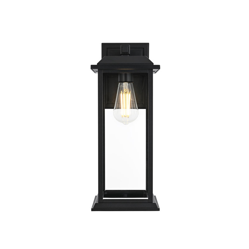 Araceli Outdoor Wall sconce in Black, 17" H x 6.5" W x 8" D