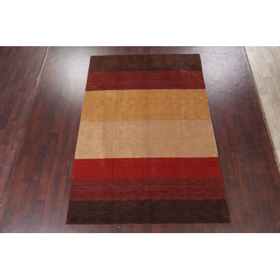 Striped Gabbeh Oriental Area Rug 7x10