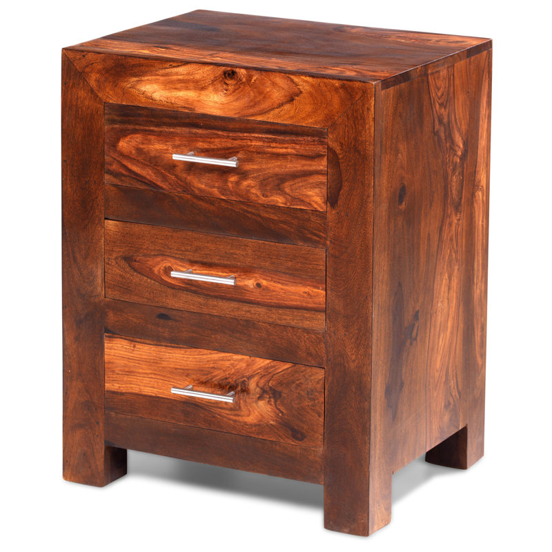 Kimberly 50cm W Solid Wood Bedside Table