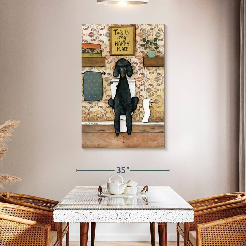 Brampt Happy Place Poodle, 48" H x 32" W