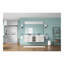 Miroir de salle de bain mural 84 po x 48 po avec cadre en aluminium et miroir mural rectangulaire-112697066