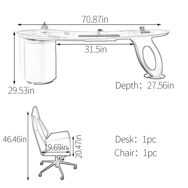 Marvin,  29.53"H x 70.87" W x 21.65" D/ 