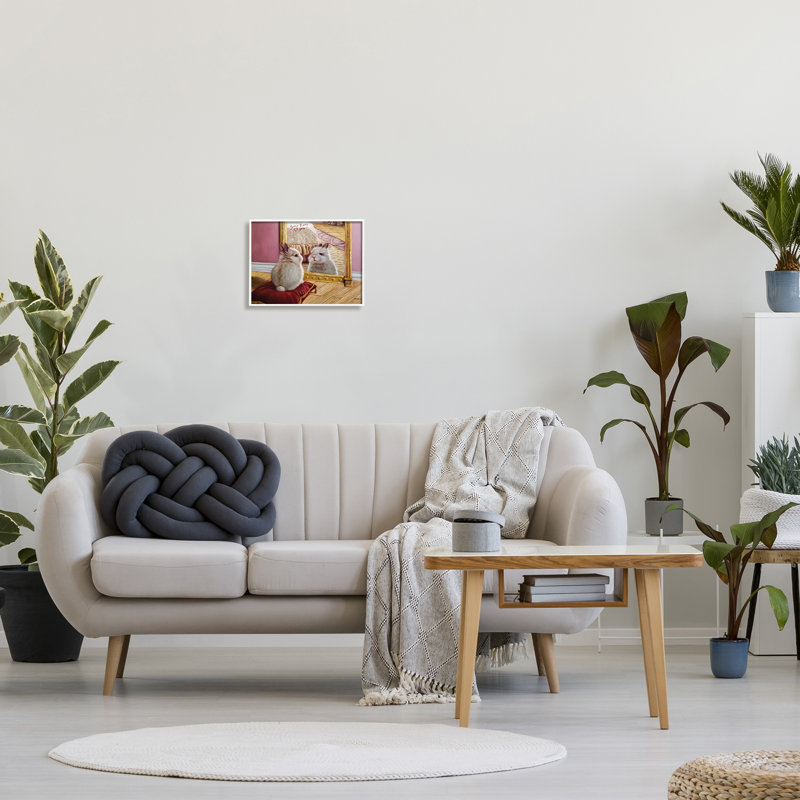 «Some Bunny Loves You», impression sur toile, H 14 po x l 11 po x P 1,5 po, Giclée encadrée blanc bord de mer